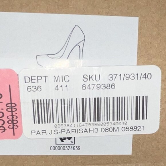Jessica Simpson “Piercey” Parisah3 black leopard flocked mesh heels - Picture 1 of 3